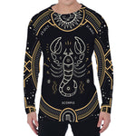 Vintage Scorpio Zodiac Sign Print Men's Long Sleeve T-Shirt