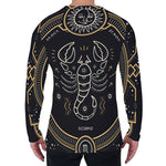 Vintage Scorpio Zodiac Sign Print Men's Long Sleeve T-Shirt