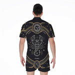 Vintage Scorpio Zodiac Sign Print Men's Rompers