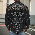 Vintage Scorpio Zodiac Sign Print Men's Shirt Jacket