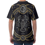 Vintage Scorpio Zodiac Sign Print Men's Velvet T-Shirt