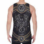 Vintage Scorpio Zodiac Sign Print Men's Velvet Tank Top
