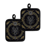Vintage Scorpio Zodiac Sign Print Pot Holders