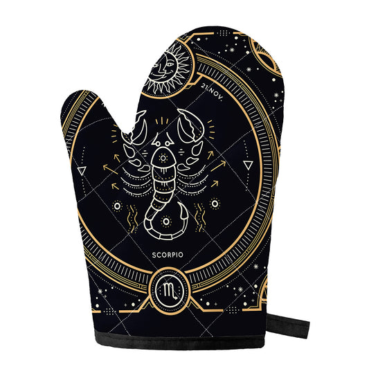 Vintage Scorpio Zodiac Sign Print Single Oven Mitt
