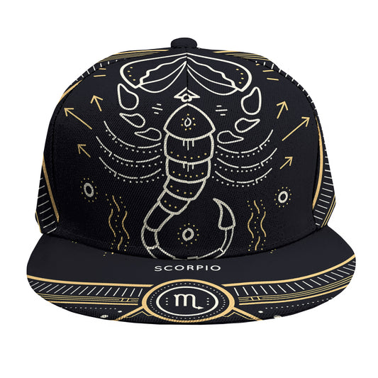 Vintage Scorpio Zodiac Sign Print Snapback Cap
