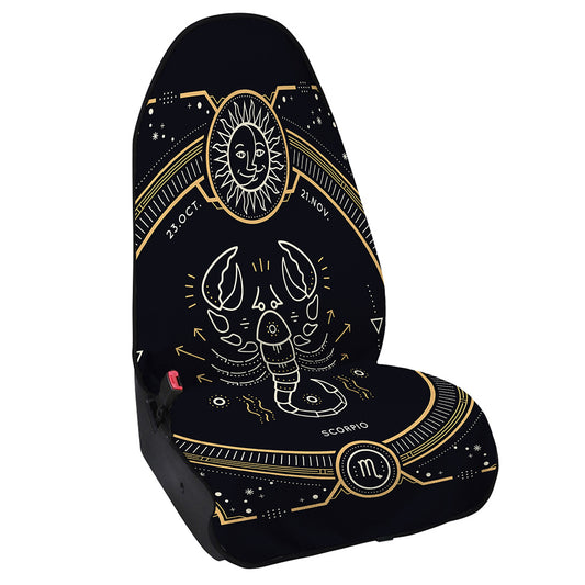Vintage Scorpio Zodiac Sign Print Waterproof Car Seat Cover