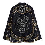 Vintage Scorpio Zodiac Sign Print Women's Cotton Blazer