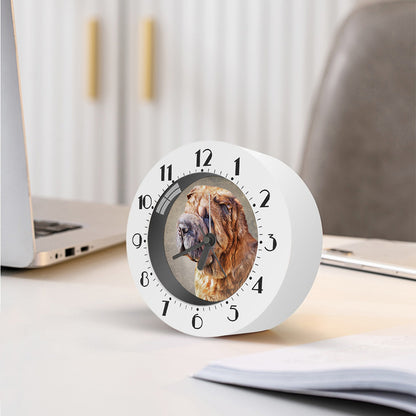 Vintage Shar Pei Print Alarm Clock