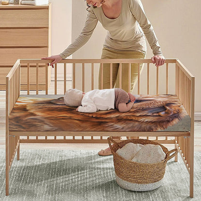 Vintage Shar Pei Print Baby Crib Sheet
