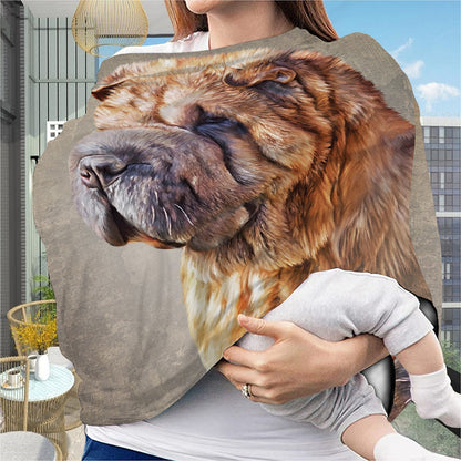 Vintage Shar Pei Print Baby Seat Cover
