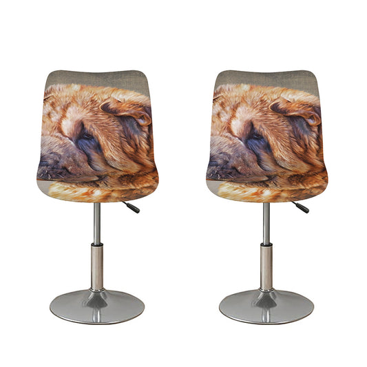 Vintage Shar Pei Print Bar Stool Covers