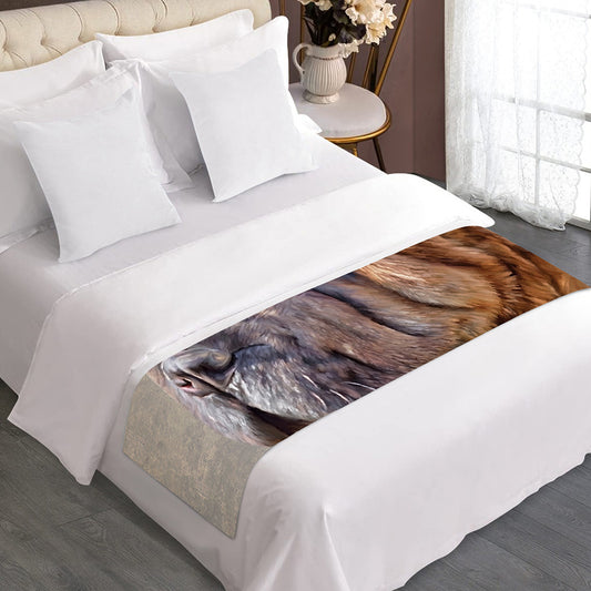 Vintage Shar Pei Print Bed Runner