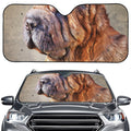 Vintage Shar Pei Print Car Windshield Sun Shade