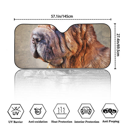 Vintage Shar Pei Print Car Windshield Sun Shade