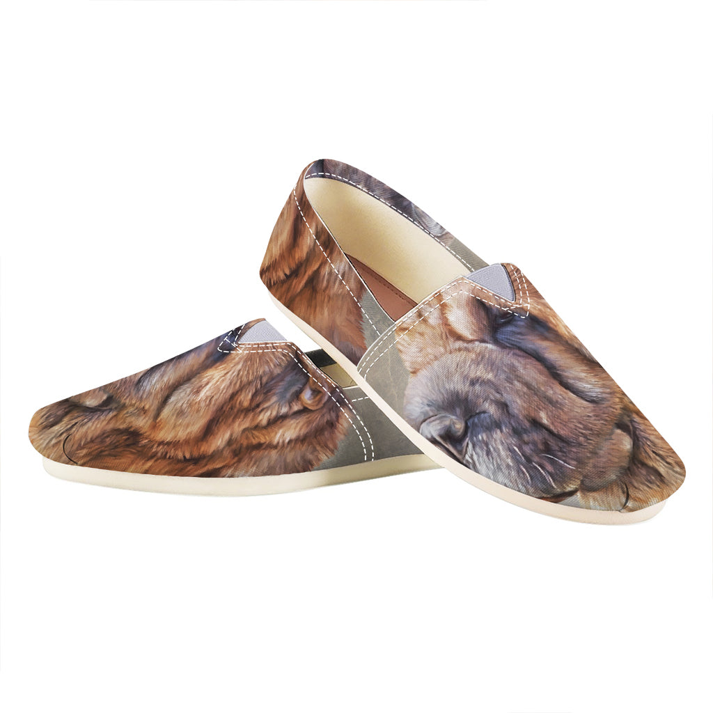 Vintage Shar Pei Print Casual Shoes