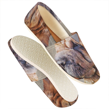 Vintage Shar Pei Print Casual Shoes