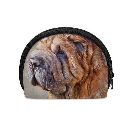 Vintage Shar Pei Print Coin Purse
