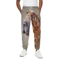 Vintage Shar Pei Print Cotton Sweatpants