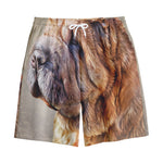 Vintage Shar Pei Print Cotton Shorts