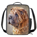 Vintage Shar Pei Print Crossbody Lunch Bag