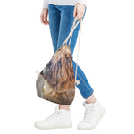 Vintage Shar Pei Print Drawstring Bag