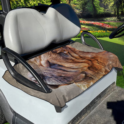 Vintage Shar Pei Print Golf Cart Seat Cover