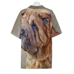 Vintage Shar Pei Print Hawaiian Shirt