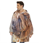 Vintage Shar Pei Print Hoodie Blanket