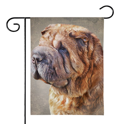 Vintage Shar Pei Print House Flag