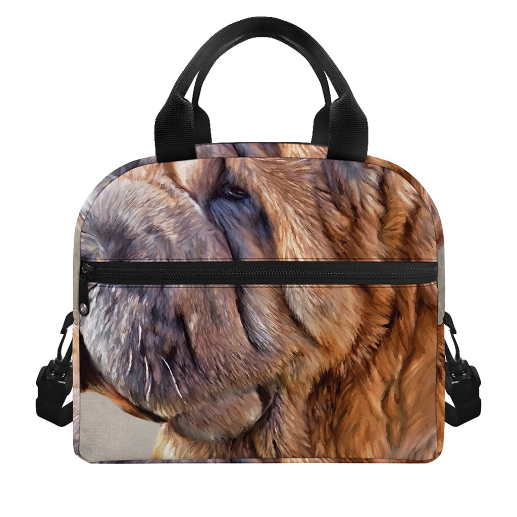 Vintage Shar Pei Print Insulated Lunch Bag