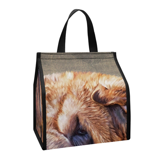 Vintage Shar Pei Print Insulated Lunch Tote