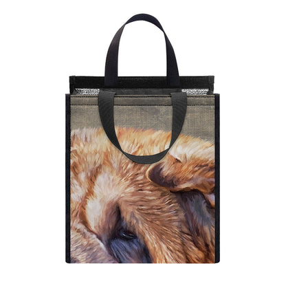 Vintage Shar Pei Print Insulated Lunch Tote