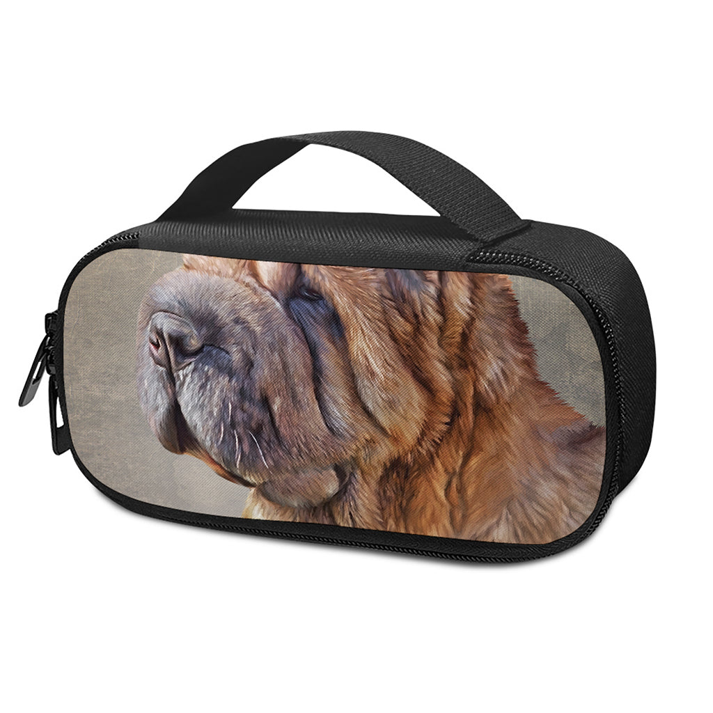 Vintage Shar Pei Print Insulin Cooler Travel Case