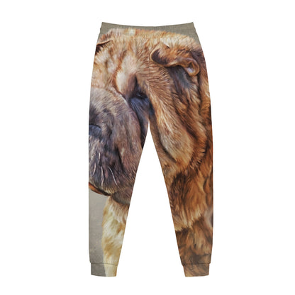 Vintage Shar Pei Print Jogger Pants