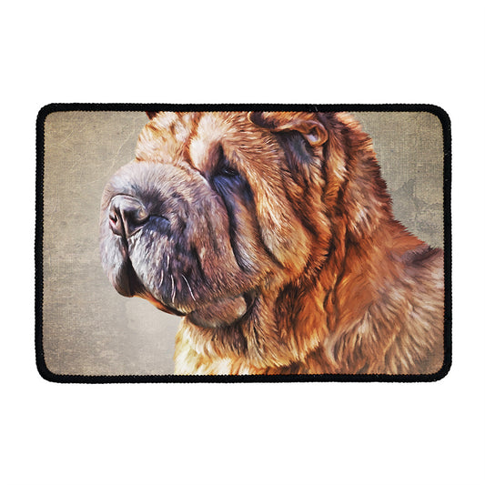 Vintage Shar Pei Print Kitchen Mat
