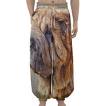 Vintage Shar Pei Print Lantern Pants