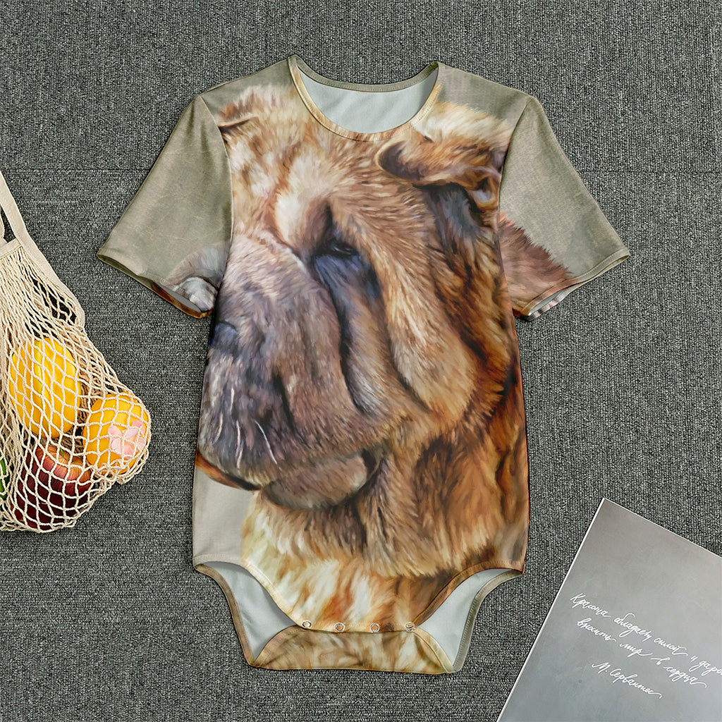 Vintage Shar Pei Print Men's Bodysuit