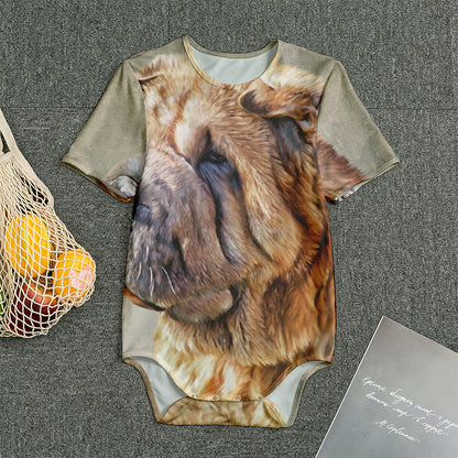 Vintage Shar Pei Print Men's Bodysuit