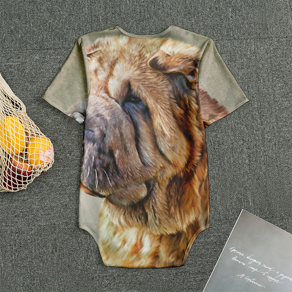 Vintage Shar Pei Print Men's Bodysuit