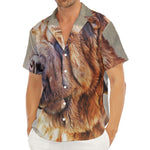 Vintage Shar Pei Print Men's Deep V-Neck Shirt