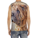 Vintage Shar Pei Print Men's Fitness Tank Top
