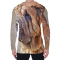 Vintage Shar Pei Print Men's Long Sleeve T-Shirt