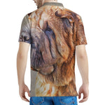 Vintage Shar Pei Print Men's Polo Shirt
