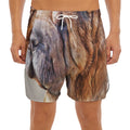 Vintage Shar Pei Print Men's Split Running Shorts