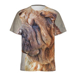 Vintage Shar Pei Print Men's Sports T-Shirt