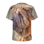Vintage Shar Pei Print Men's Sports T-Shirt