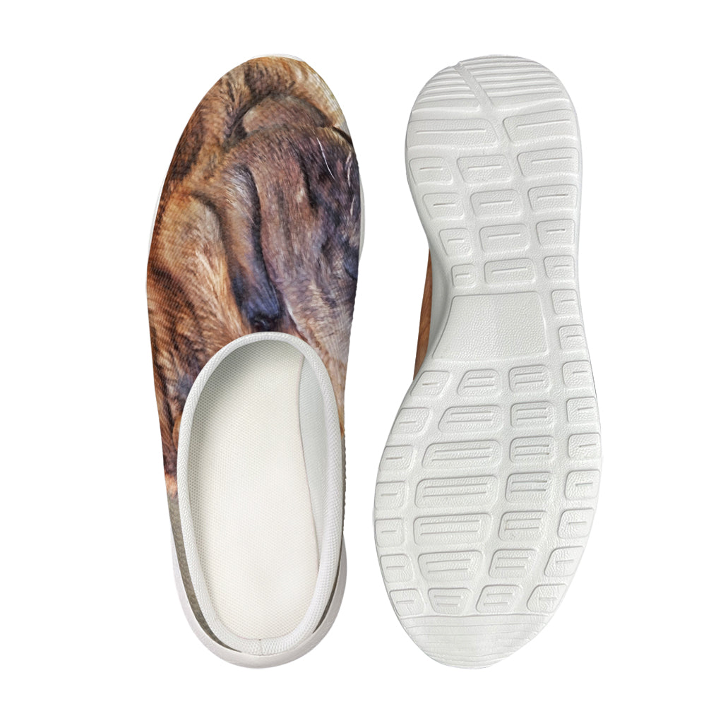 Vintage Shar Pei Print Mesh Casual Shoes