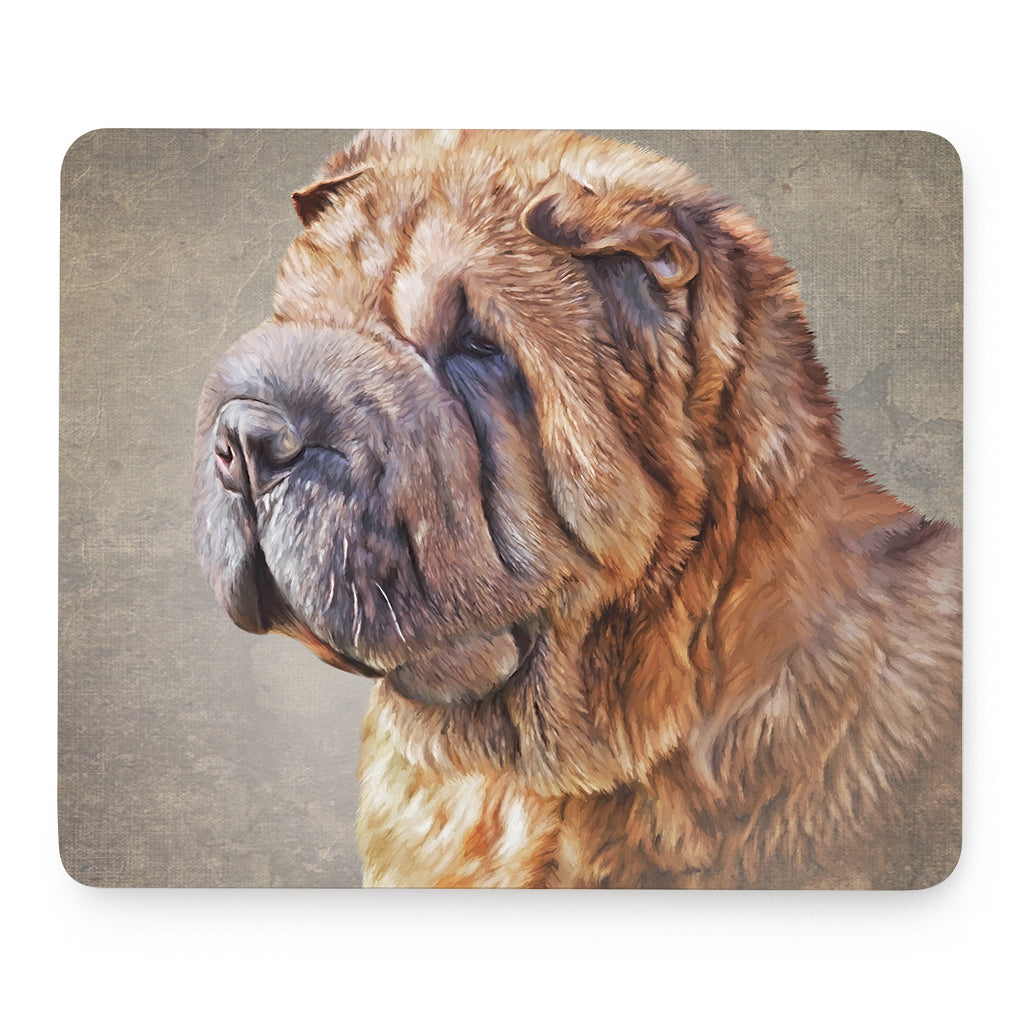 Vintage Shar Pei Print Mouse Pad