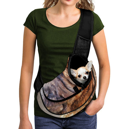 Vintage Shar Pei Print Pet Sling Carrier
