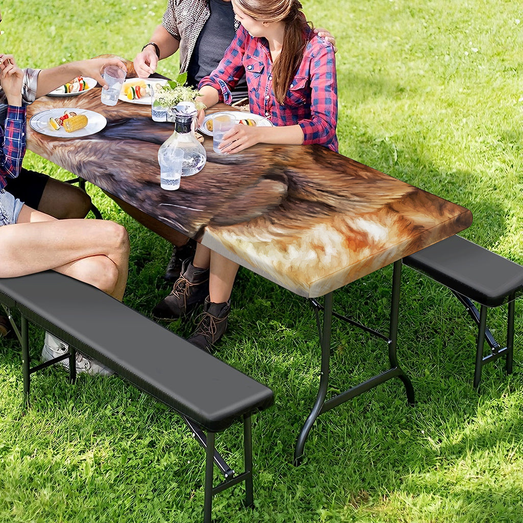 Vintage Shar Pei Print Picnic Table Cover